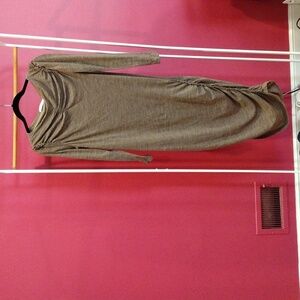 SEE by Chloe women's light brown/tan ruched dress. EUC. Size 10.